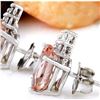 Image 3 : 3.20 CTW Natural Morganite 14K Solid White Gold Diamond Earrings