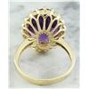 Image 4 : 8.00 CTW Amethyst 18K Yellow Gold Diamond Ring