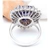 Image 3 : 8.23 CTW Natural Tanzanite 14K Solid White Gold Diamond Ring