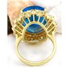 Image 3 : 18.42 CTW Natural Topaz 18K Solid Yellow Gold Diamond Ring
