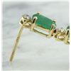 Image 4 : 4.68 CTW Emerald 14K Yellow Gold Diamond Earrings