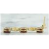 Image 3 : 2.65 CTW Garnet 14K Yellow Gold Diamond Earrings