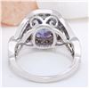 Image 3 : 3.58 CTW Natural Tanzanite 18K Solid White Gold Diamond Ring