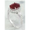 Image 3 : 3.00 CTW Ruby 14K White Gold Diamond Ring