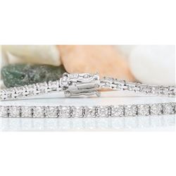 3.25 CTW Natural Diamond 14K Solid White Gold Bracelet