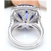 Image 3 : 17.14 CTW Natural Tanzanite 18K Solid White Gold Diamond Ring