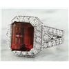 Image 2 : 5.80 CTW Tourmaline 14K White Gold Diamond Ring