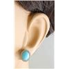 Image 5 : 4.67 CTW Turquoise 18K White Gold Diamond Errings