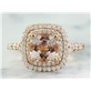 Image 1 : 2.25 CTW Morganite 14K Rose Gold Diamond Ring
