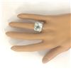 Image 5 : 9.80 CTW Natural Aquamarine 18K Solid White Gold Diamond Ring