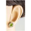 Image 5 : 3.65 CTW Peridot 18K White Gold Diamond Earrings