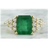 Image 1 : 3.32 CTW Emerald 14K Yellow Gold Diamond Ring