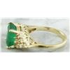 Image 4 : 3.32 CTW Emerald 14K Yellow Gold Diamond Ring
