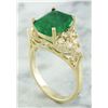 Image 5 : 3.32 CTW Emerald 14K Yellow Gold Diamond Ring
