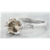 Image 2 : 1.45 CTW Morganite 14K White Gold Diamond Ring