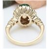 Image 3 : 2.86 CTW Natural Emerald 14K Solid Yellow Gold Diamond Ring