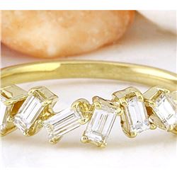 0.75 CTW Natural Diamond 18K Solid Yellow Gold Ring