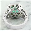 Image 3 : 3.92 CTW Emerald 18K White Gold Diamond Ring