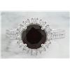 Image 1 : 2.65 CTW Garnet 18K White Diamond Ring