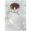 Image 3 : 2.65 CTW Garnet 18K White Diamond Ring
