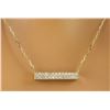 Image 1 : 0.40 CTW Diamond 18K Yellow Gold Double Bar Necklace