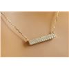 Image 2 : 0.40 CTW Diamond 18K Yellow Gold Double Bar Necklace