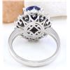 Image 3 : 5.31 CTW Natural Tanzanite 14K Solid White Gold Diamond Ring