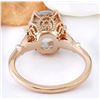 Image 3 : 3.40 CTW Natural Aquamarine 14K Solid Rose Gold Diamond Ring