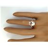 Image 5 : 3.40 CTW Natural Aquamarine 14K Solid Rose Gold Diamond Ring