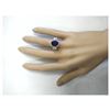 Image 4 : 4.42 CTW Natural Amethyst And Diamond Ring In 14k White Gold