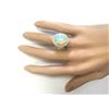 Image 4 : 6.40 CTW Natural Opal And Diamond Ring In 18K Yellow Gold