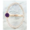 Image 1 : 0.60 CTW Amethyst 14K Rose Gold Diamond Ring