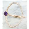 Image 2 : 0.60 CTW Amethyst 14K Rose Gold Diamond Ring