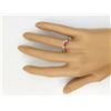 Image 4 : 0.58 CTW Natural Pink Tourmaline And Diamond Ring 18K Solid Yellow Gold