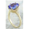 Image 3 : 4.85 CTW Tanzanite 14K Yellow Gold Diamond ring