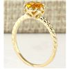 Image 3 : 1.50 CTW Natural Madeira Citrine Ring 18K Solid Yellow Gold