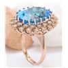 Image 4 : 19.21 CTW Natural Topaz 14K Solid Rose Gold Diamond Ring