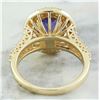 Image 4 : 4.85 CTW Tanzanite 14K Yellow Gold Diamond Ring