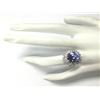 Image 4 : 6.18 CTW Natural Blue Tanzanite And Diamond Ring 14K Solid White Gold