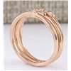 Image 3 : 0.24 CTW Diamond Ring 14k Solid Rose Gold