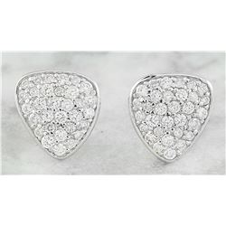 0.65 CTW Diamond 18K White Gold Earrings