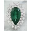 Image 1 : 9.05 CTW Emerald 14K White Gold Diamond Ring