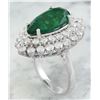 Image 3 : 9.05 CTW Emerald 14K White Gold Diamond Ring