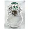 Image 4 : 9.05 CTW Emerald 14K White Gold Diamond Ring