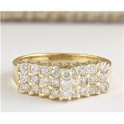 0.75 CTW Natural Diamond Ring 14k Solid Yellow Gold
