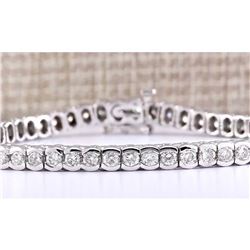 5.60 CTW Natural Diamond Bracelet In 18K White Gold