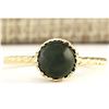 Image 1 : 1.50 CTW Natural Green Tourmaline Ring In 18K Yellow Gold