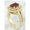 Image 3 : 2.77 CTW Ruby 18K Yellow Gold Diamond Ring