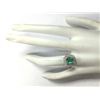 Image 4 : 2.12 CTW Natural Colombian Emerald And Diamond Ring In 18K White Gold