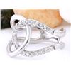 Image 2 : 0.50 CTW Natural Diamond 14K Solid White Gold Ring